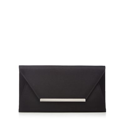 Black oversized envelope clutch bag
